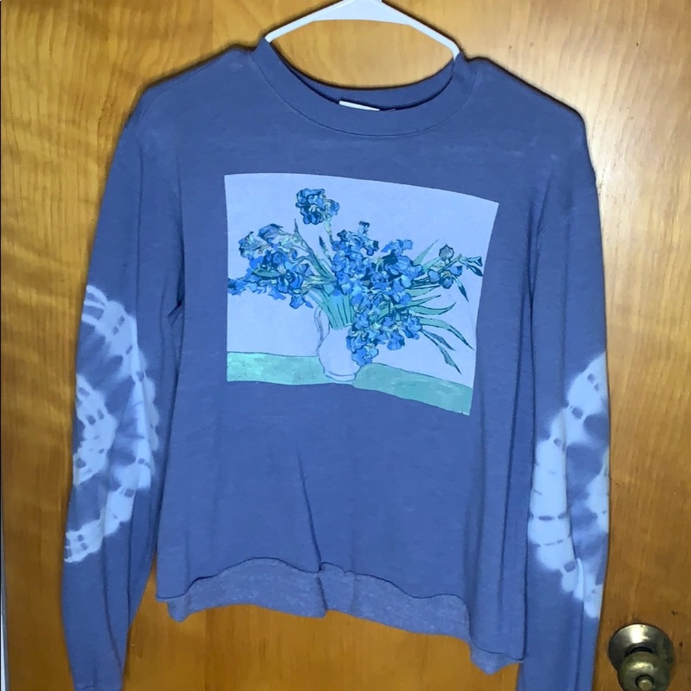 TARGET BLUE CROPPED CREWNECK - LARGE
